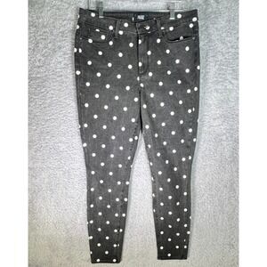 PAIGE Black Polka Dot Skinny Jeans